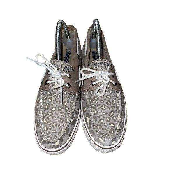 Sperry Top-Sider 9771643 Leopard Taupe Boat Deck Loafers Shoes Women's US 8.5 M - Picture 9 of 10